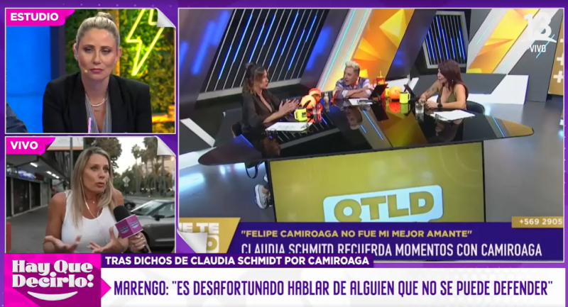 Rocío Marengo lapidó a Claudia Schmitd por sus dichos sobre Felipe Camiroaga.