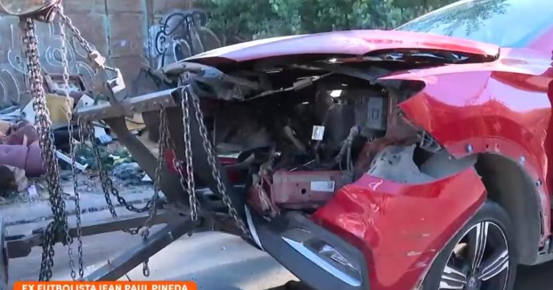 Así quedó el auto de Jean Paul Pineda tras protagonizar choque en estado de ebriedad. (Contigo en la mañana)