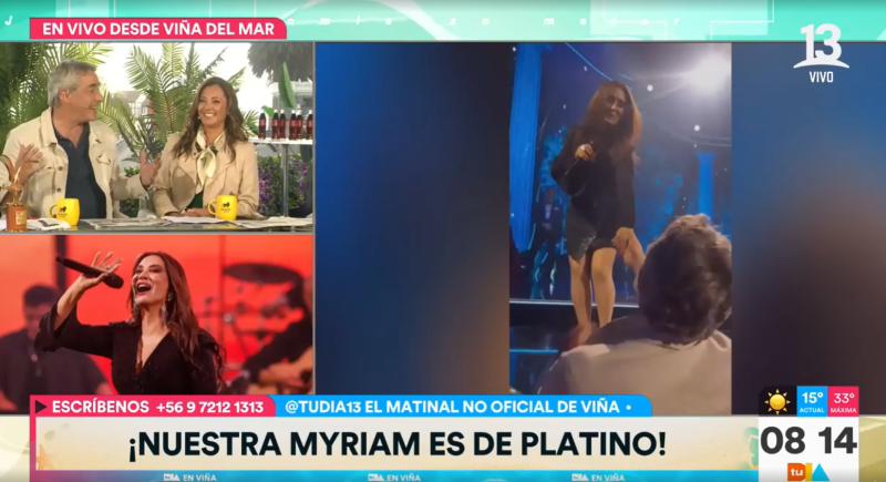 Así fue la tierna interacción entre José Luis Repenning y Myriam Hernández en pleno show de Viña 2025