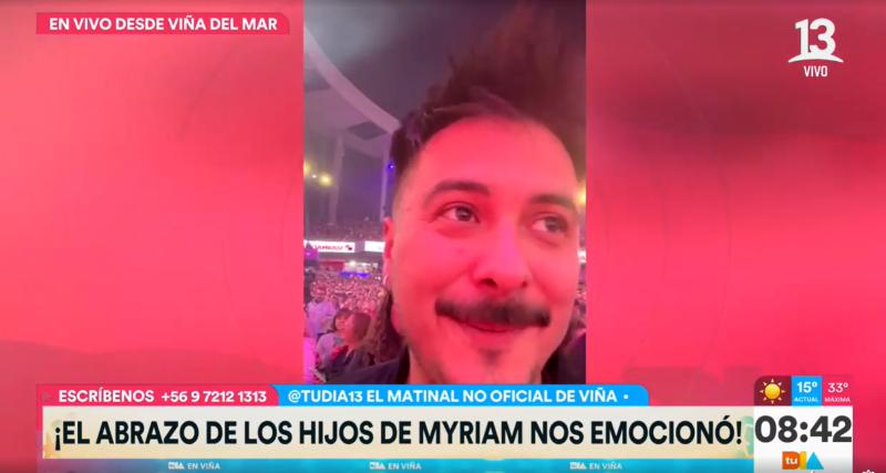 La primera reacción del hijo de Myriam Hernández tras la Gaviota de Platino en Viña 2025