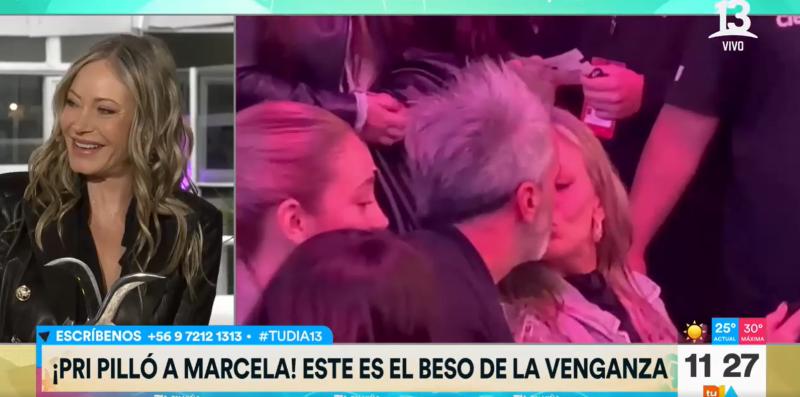Priscilla Vargas captó "beso de la venganza" entre Marcela Vacarezza y Cristian Sánchez en Viña 2025