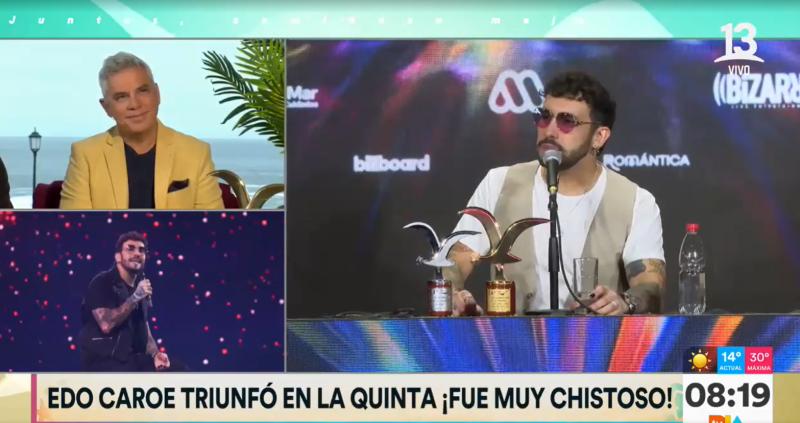 Edo Caroe habla sobre Martín, su yerno, a quien mencionó en su rutina de Viña 2025
