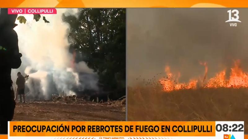 Incendios forestales en Collipulli