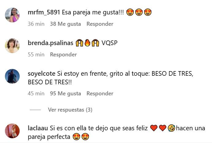 Los comentarios por foto de Macarena Ripamonti y Tomás Vodanovic