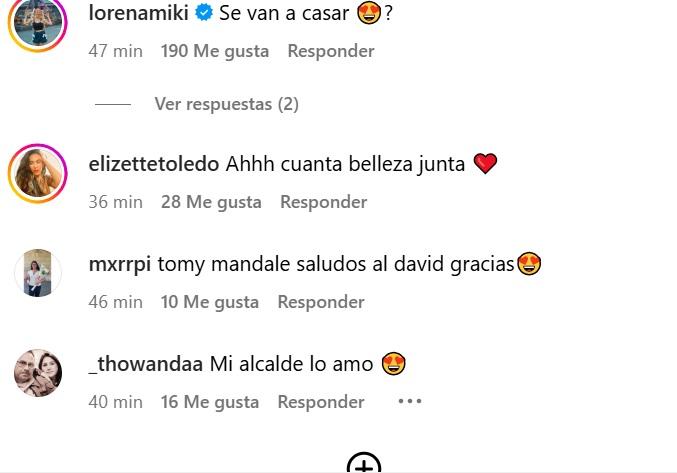 Los comentarios por foto de Macarena Ripamonti y Tomás Vodanovic