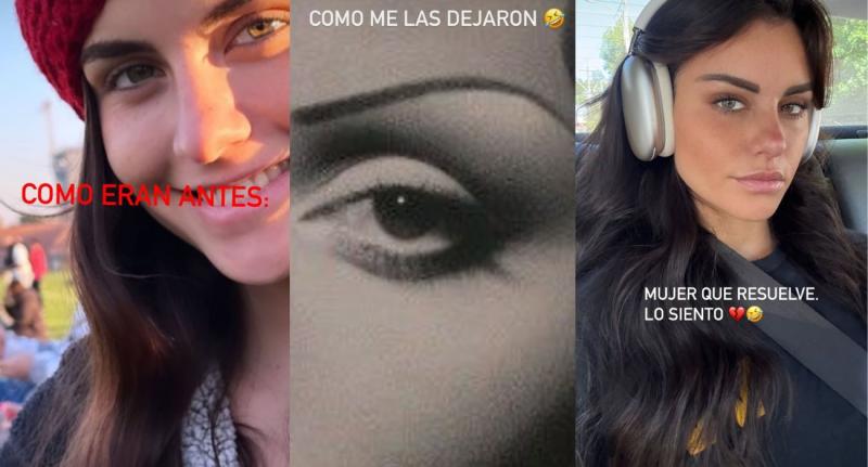 Emilia Dides muestra el cambio de sus cejas - Instagram