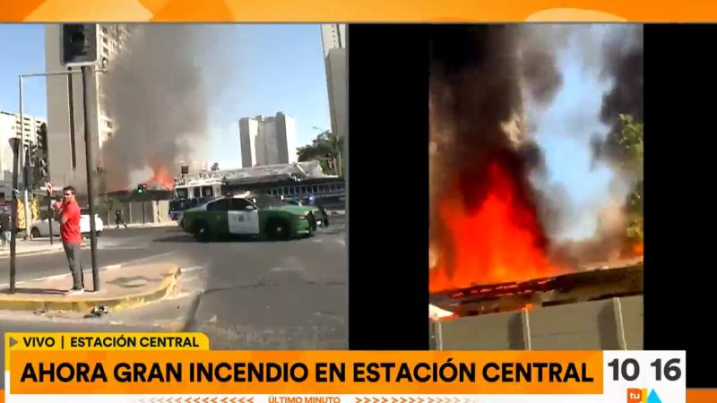 Incendio en Estación Central