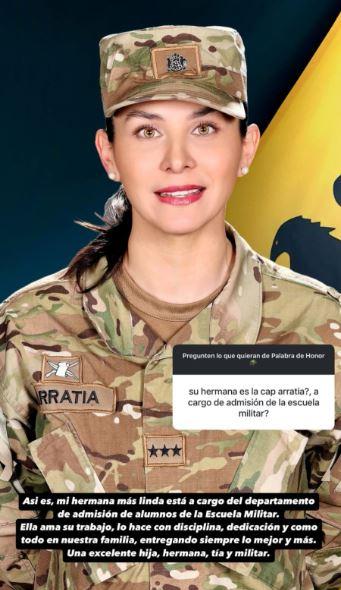 Hermana de la comandante Arratia
