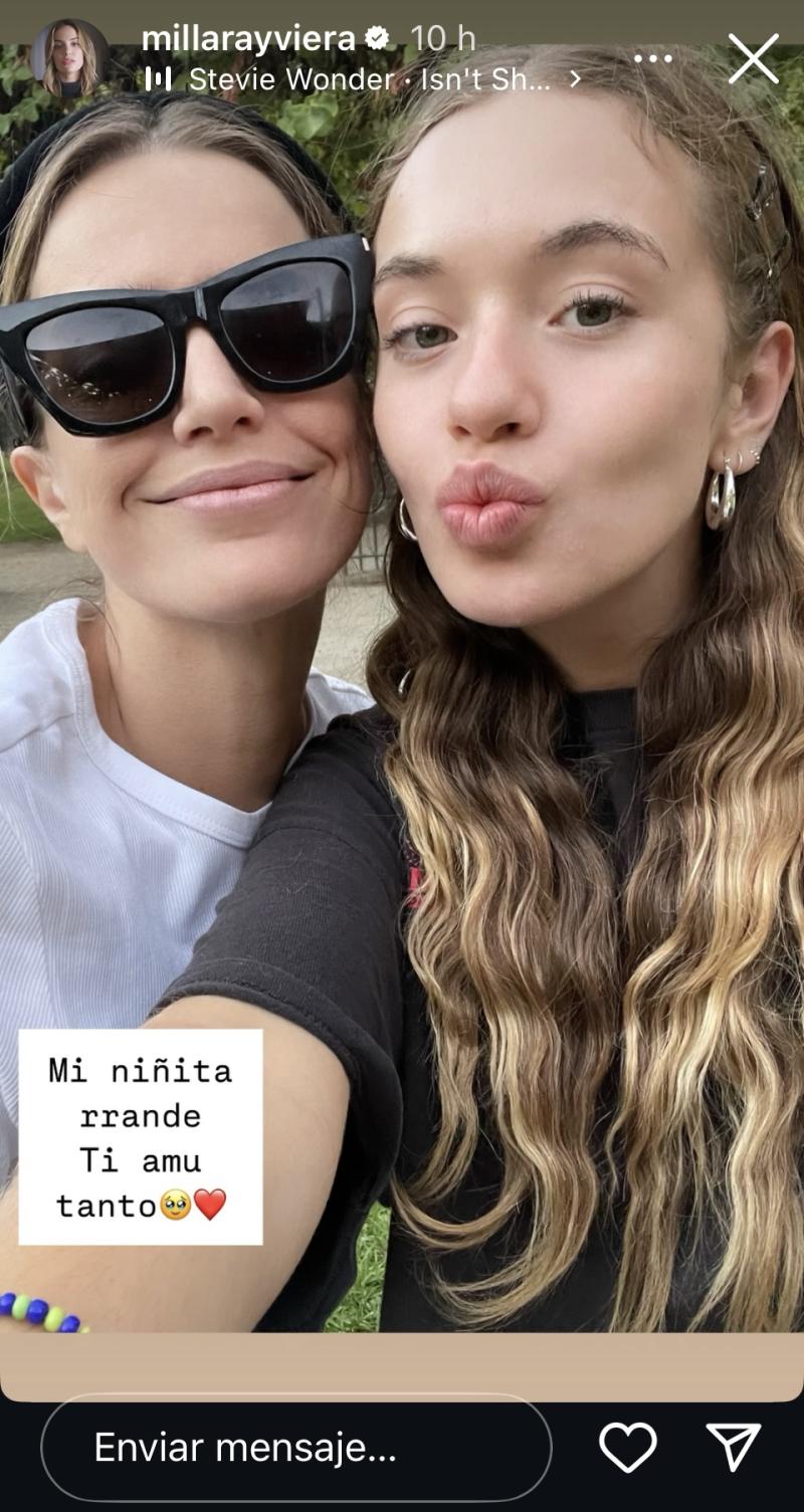 Millaray Viera y su hija con Álvaro López - Instagram