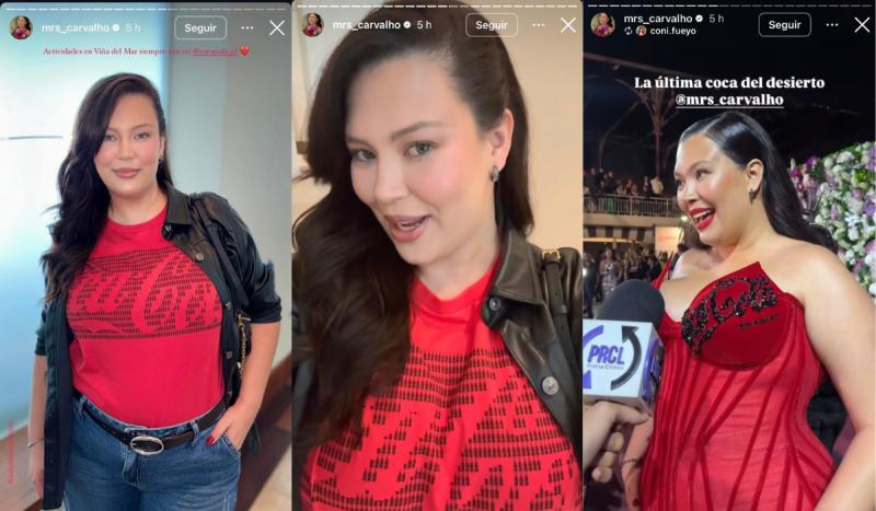 Michelle Carvalho en sus historias de Instagram.