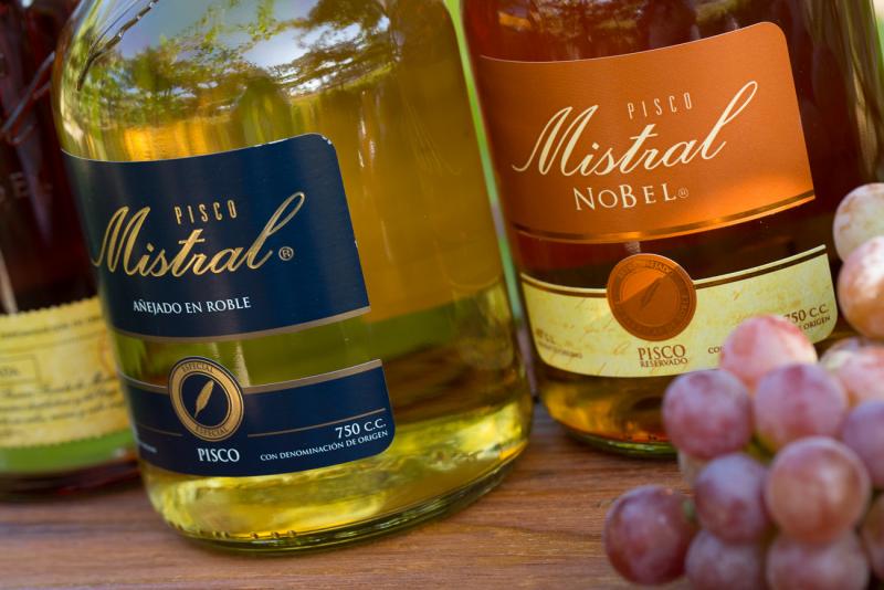 Pisco chileno Mistral.