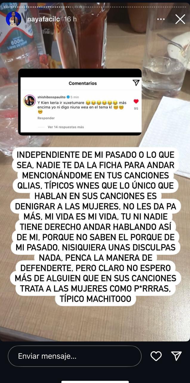 Naya le contesta a Pablo Chill-E.