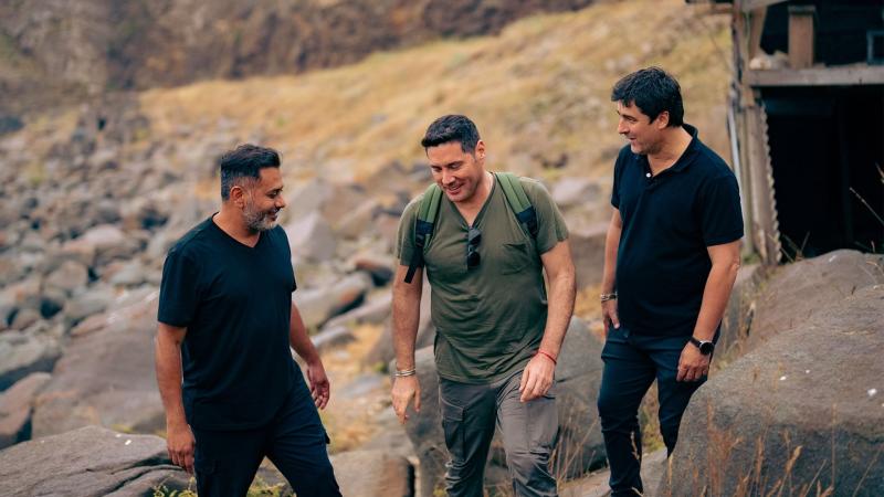 Pancho Saavedra, Jorge Zabaleta y Pedro Ruminot en "Socios por Chile"
