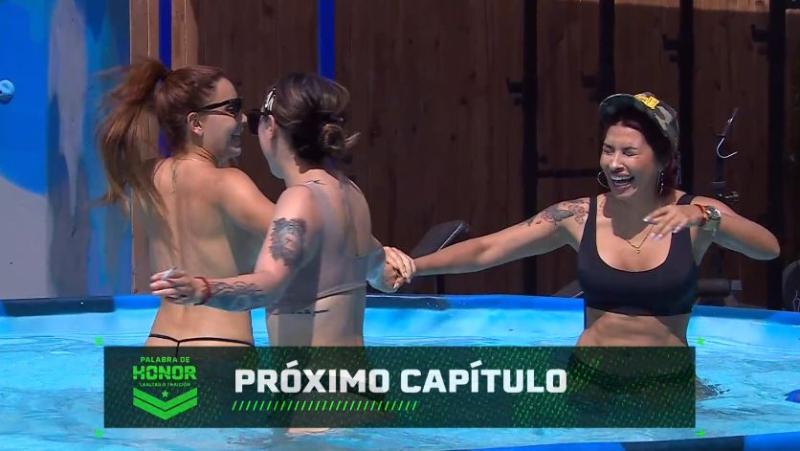 Dani, Natu y Fanny se bañarán en la piscina de Palabra de Honor