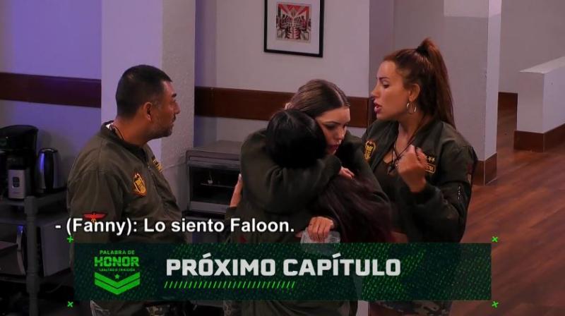 Fanny abraza a Faloon