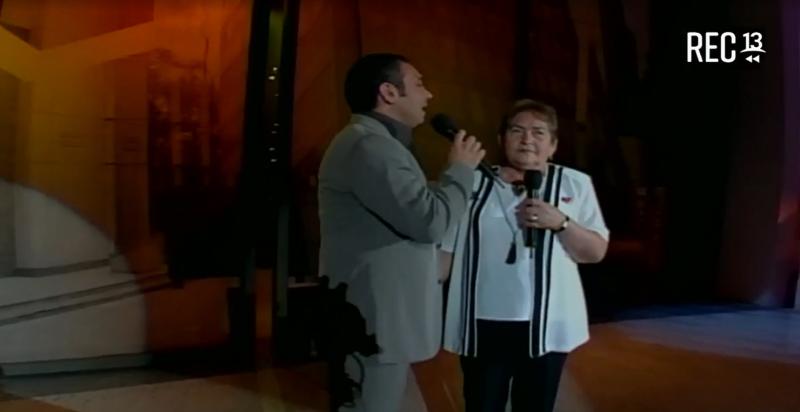 Luis Jara y su madre en Por Fin es Lunes