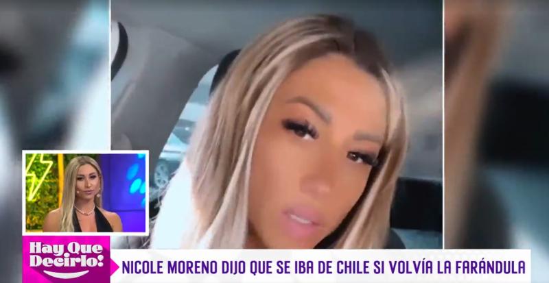 Nicole Moreno en una entrevista en "¡Hay que decirlo!"