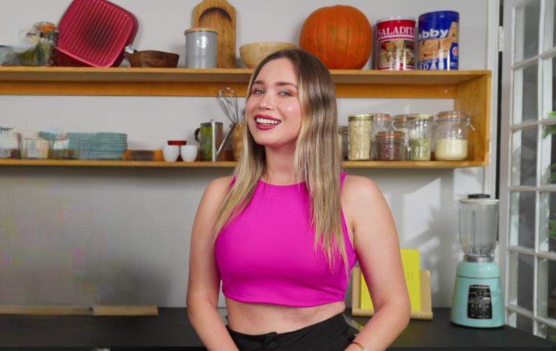 Periodista de Canal 13 Pía Pérez en Hacedores de Pan.