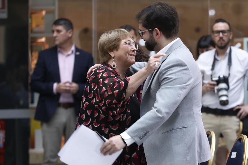 La relación de Michelle Bachelet con el Presidente Boric. Créditos: ATON