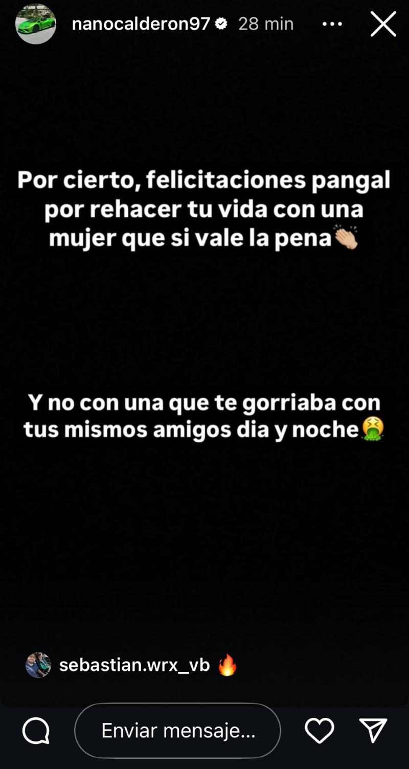Captura del Instagram de Nano Calderón