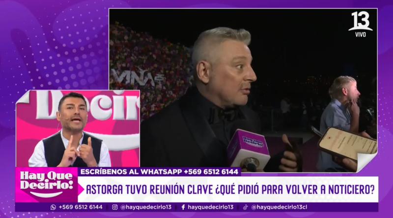 Juan Manuel Astorga habla de sus exigencias.