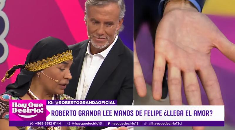 Felipe Vidal queda sorprendido con la predicción amorosa de Roberto Granda.