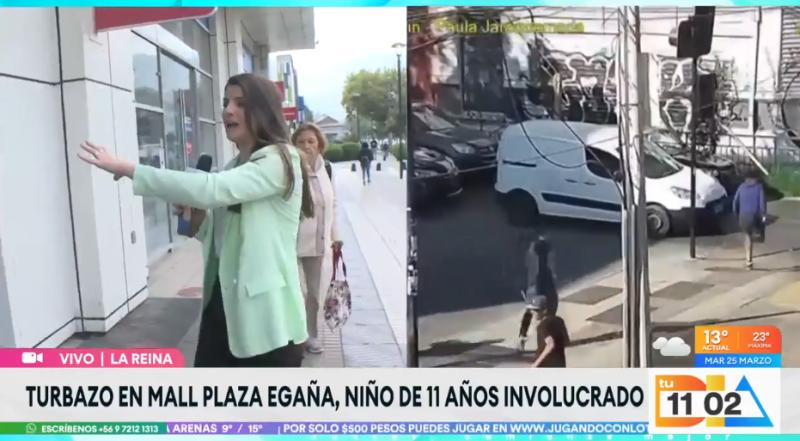 Turbazo en comuna de La Reina.