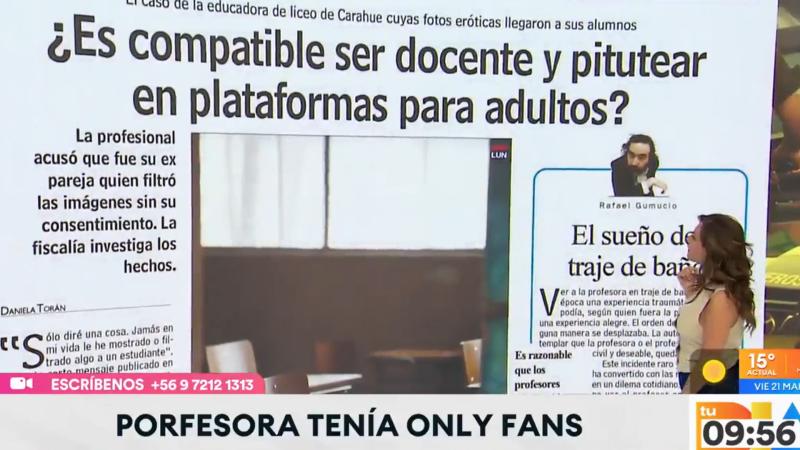 El caso de la educadora de Carahue en "Tu Día"