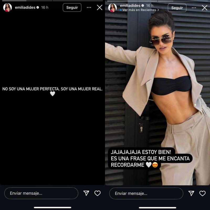Emilia Dides en sus redes sociales.