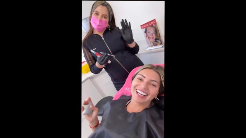 Faloon Larraguibel en medio del procedimiento estético - Captura de Instagram