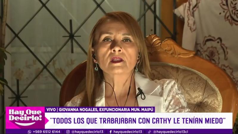 Exfuncionaria de Maipú habla de Cathy Barriga