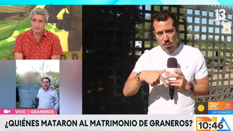 Rodrigo Pérez, notero de "Tu Día", en Graneros