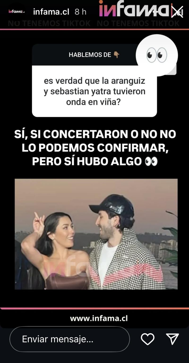 Daniela Aránguiz y Sebastián Yatra - Instagram
