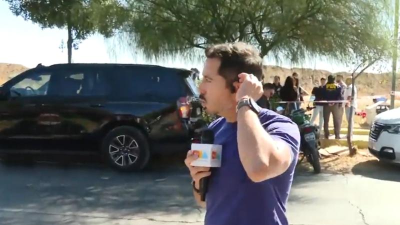 Rodrigo Pérez, periodista de "Tu Día", en La Pintana