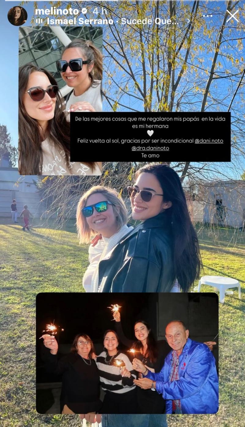 La historia de Meli Noto en Instagram