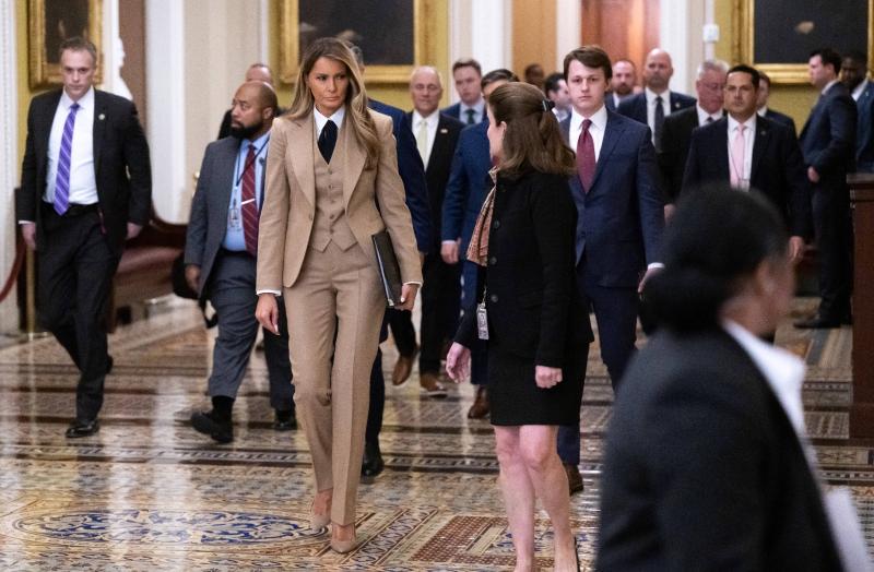 Melania Trump en el Capitolio - Agencia AFP.