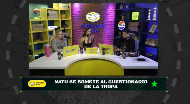 Natu Urtubias en el react "La Tropa de Mercado Libre"