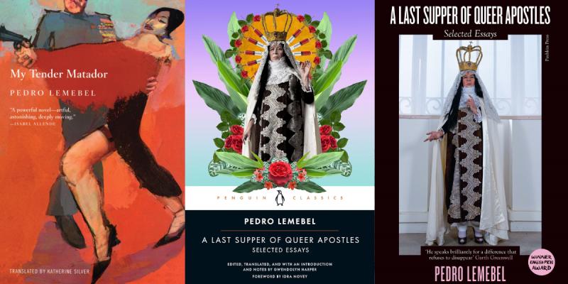 Portadas de los libros de Pedro Lemebel en inglés.