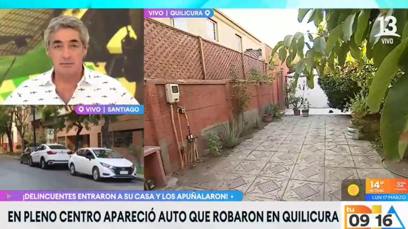 Casa de Quilicura donde robaron el auto