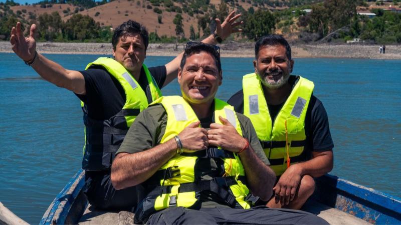 Pancho Saavedra, Pedro Ruminot y Jorge Zabaleta en "Socios por Chile"