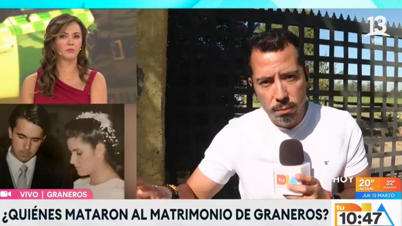 Rodrigo Pérez, periodista de "Tu Día", en Graneros