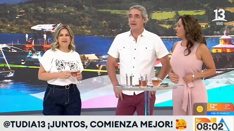 José Luis Repenning, Priscilla Vargas y Michelle Adam en "Tu Día"