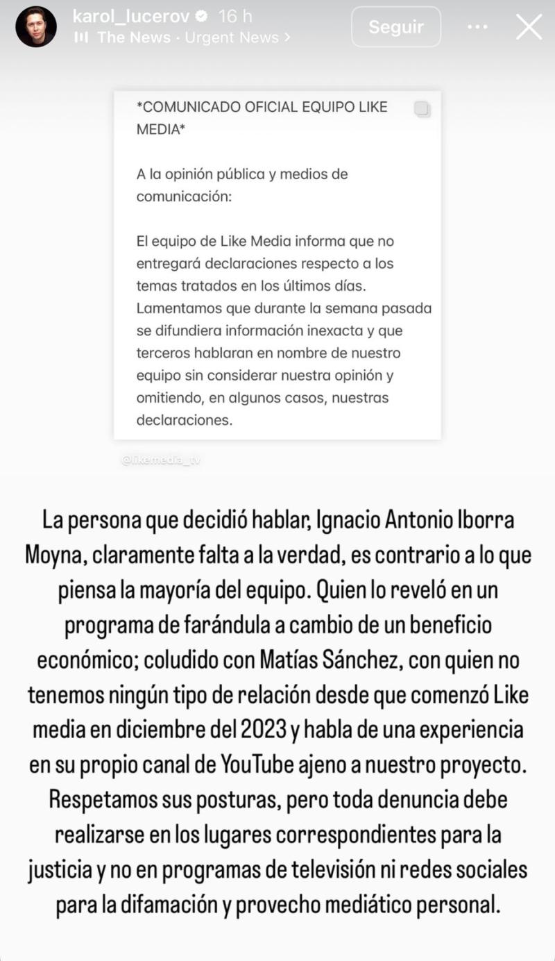 Historia de Karol Lucero | Instagram