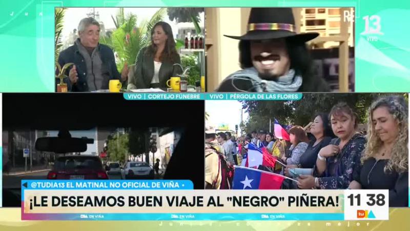 La gente despide con aplausos a Miguel "Negro" Piñera.