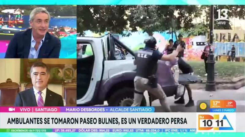 El panel de "Tu Día" analiza la situación de los ambulantes en Santiago centro.