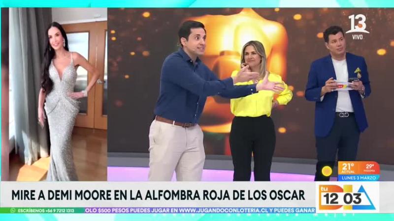 El Colombiano analizó el vestido de Demi Moore.