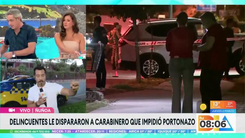 Carabinero fue herido de gravedad.