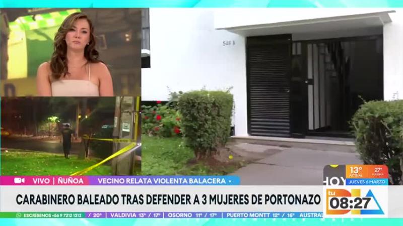 Habla vecina de Ñuñoa que escuchó el ataque a carabinero.