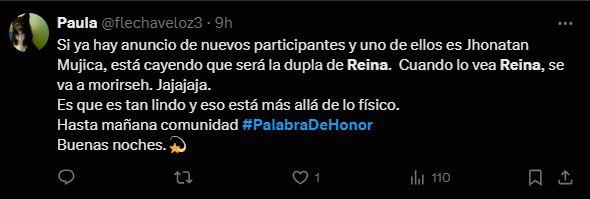 Jhonatan y Reina en X