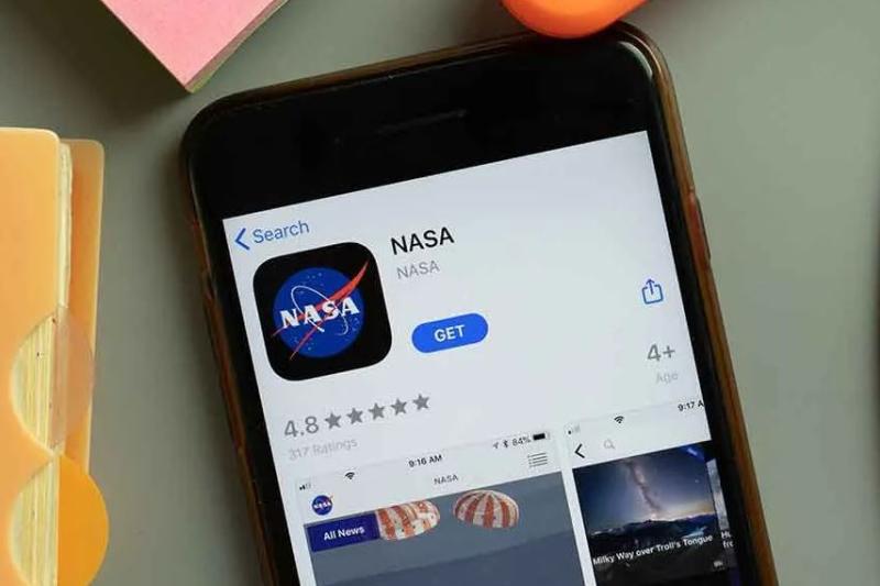 NASA app. Créditos: NASA.